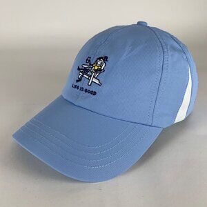 Life Is Good Unisex Light Blue Athletic Strapback Adjustable Hat